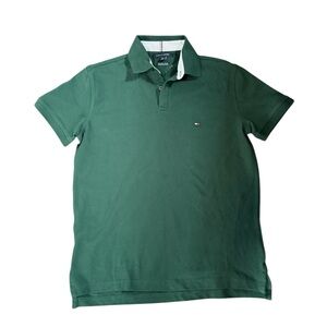 Tommy Hilfiger Men's Polo Shirt, Forest Green, Excellent Cond, size M